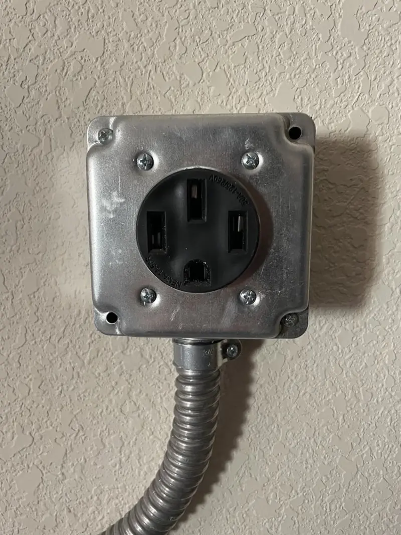 NEMA 14-50 outlet installed for Electrical Panel Upgrade in Grandy